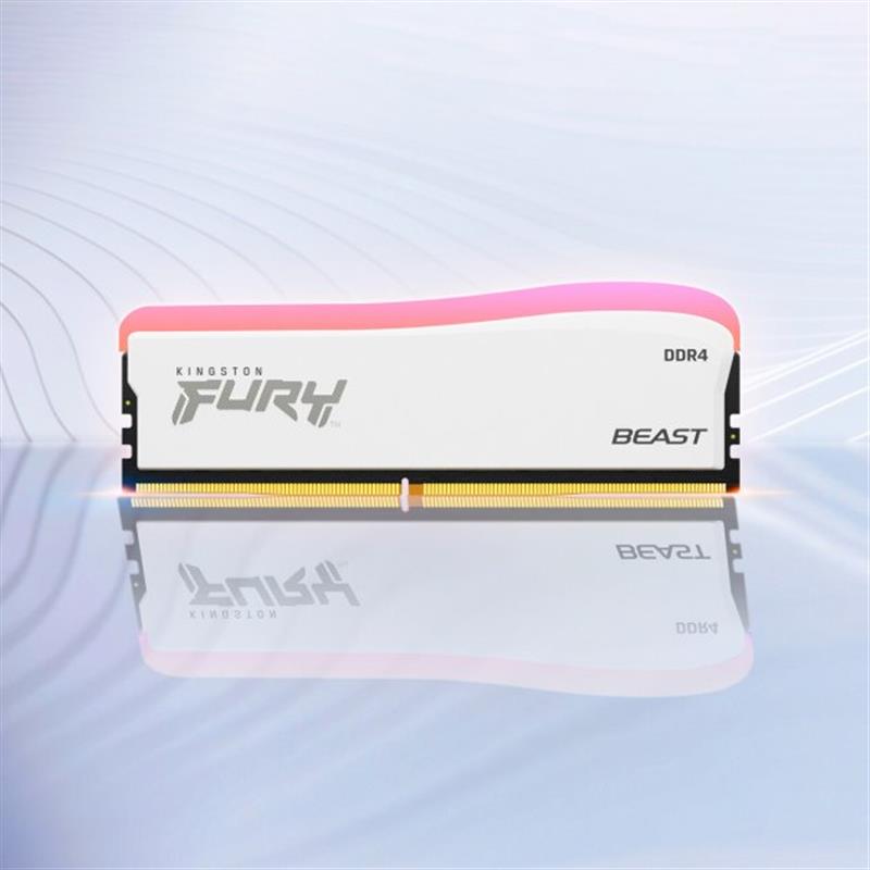 Модуль пам`ятi DDR4 16GB/3600 Kingston Fury Beast White RGB SE (KF436C18BWA/16)