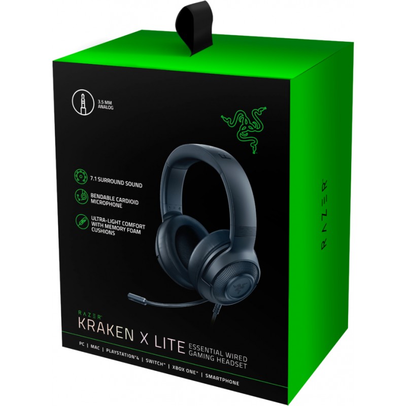 Гарнітура Razer Kraken X Lite Black (RZ04-02950100-R381)