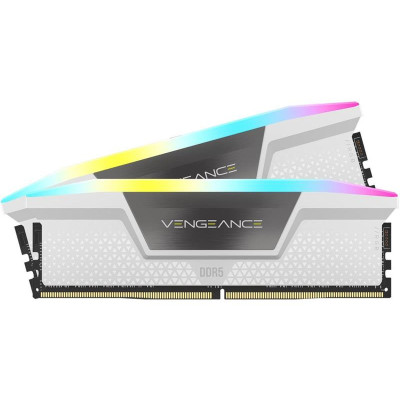 Модуль пам`ятi DDR5 2x16GB/5200 Corsair Vengeance RGB White (CMH32GX5M2B5200C40W)