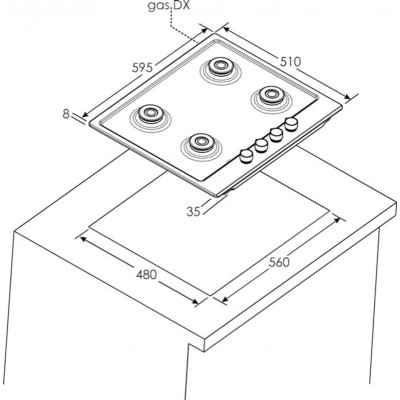 Варильна поверхня Candy CHG 6 BF4WEX