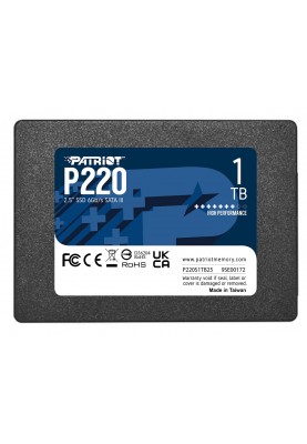 Накопичувач SSD 1TB Patriot P220 2.5" SATAIII TLC (P220S1TB25)