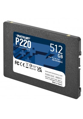 Накопичувач SSD  512GB Patriot P220 2.5" SATAIII TLC (P220S512G25)