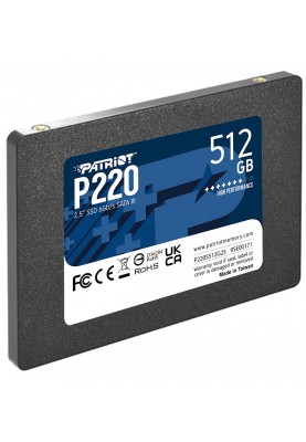 Накопичувач SSD  512GB Patriot P220 2.5" SATAIII TLC (P220S512G25)