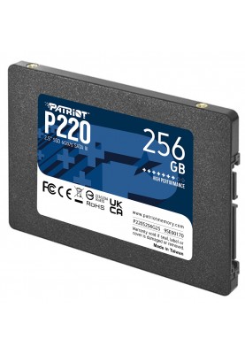 Накопичувач SSD  256GB Patriot P220 2.5" SATAIII TLC (P220S256G25)