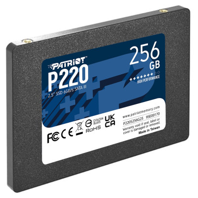 Накопичувач SSD 256GB Patriot P220 2.5" SATAIII TLC (P220S256G25) Накопичувач SSD 256GB Patriot P220 2.5" SATAIII TLC (P220S256G25)