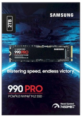 Накопичувач SSD  2ТB Samsung 990 PRO M.2 2280 PCIe 4.0 x4 NVMe V-NAND MLC (MZ-V9P2T0BW)