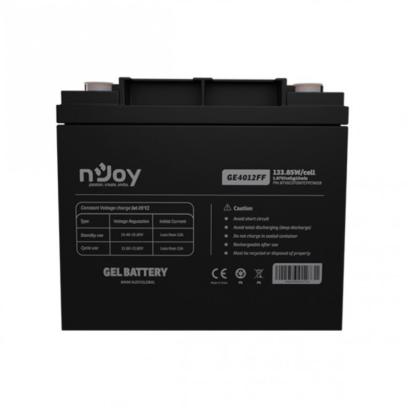 Акумуляторна батарея Njoy GE4012FF 12V 40AH (BTVGCDTOMTCFFCN01B) GEL