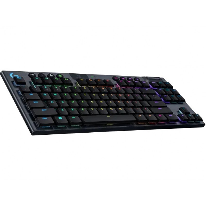 Клавiатура бездротова Logitech G915 TKL Lightspeed Wireless RGB Mechanical Carbon Tactile Switch (920-009503)