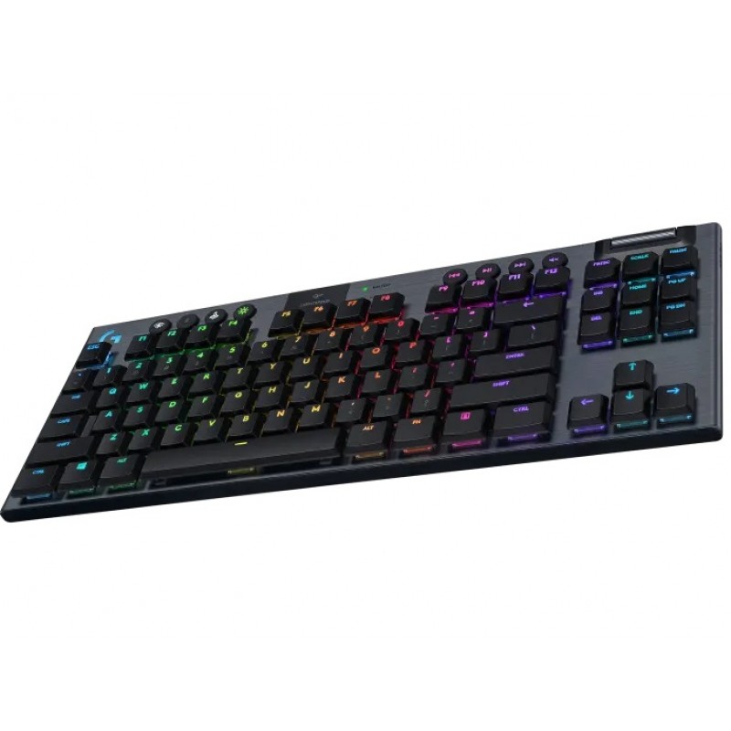 Клавiатура бездротова Logitech G915 TKL Lightspeed Wireless RGB Mechanical Carbon Tactile Switch (920-009503)