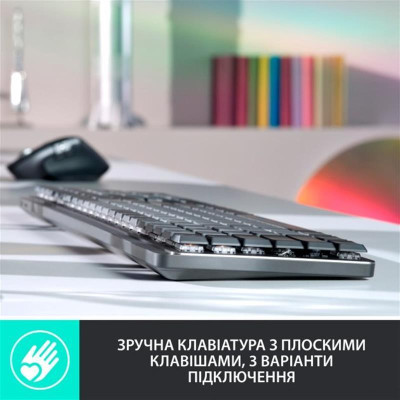 Клавіатура бездротова Logitech MX Mechanical Graphite Clicky (920-010759) Клавіатура бездротова Logitech MX Mechanical Graphite Clicky (920-010759)