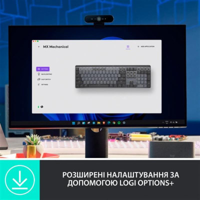 Клавіатура бездротова Logitech MX Mechanical Graphite Clicky (920-010759) Клавіатура бездротова Logitech MX Mechanical Graphite Clicky (920-010759)