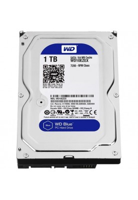 Накопичувач HDD SATA 1.0TB WD Blue 7200rpm 64MB (WD10EZEX)