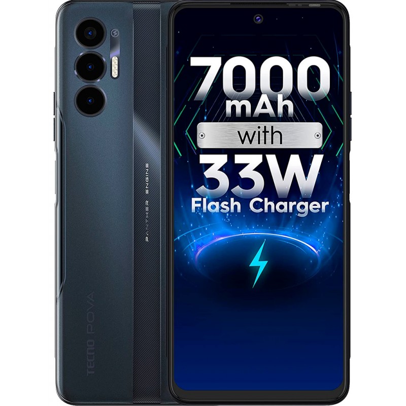 Смартфон Tecno Pova-3 (LF7n) 6/128GB Dual Sim Eco Black (4895180781629)