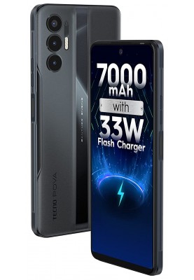 Смартфон Tecno Pova-3 (LF7n) 6/128GB Dual Sim Eco Black (4895180781629)