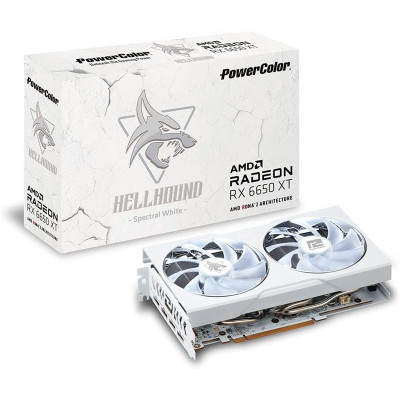 Відеокарта AMD Radeon RX 6650 XT 8GB GDDR6 Hellhound Spectral White PowerColor (AXRX 6650 XT 8GBD6-3DHLV2/OC)