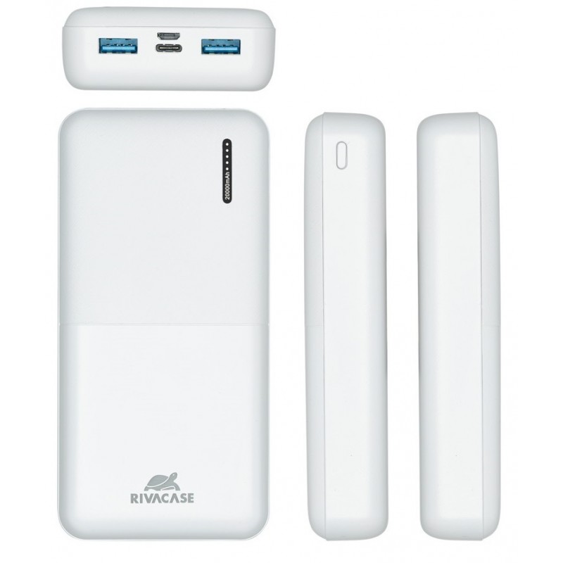 Універсальна мобільна батарея Rivacase VA2572 20000 mAh White (PB931088)