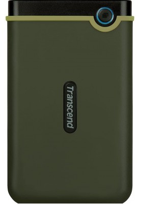 Накопичувач зовнiшнiй HDD 2.5" USB 2.0TB Transcend StoreJet 25M3 Military Green Slim (TS2TSJ25M3G)