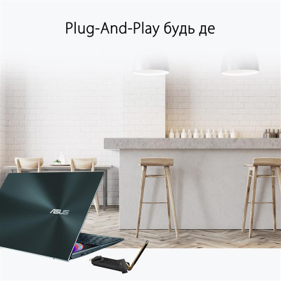 Бездротовий адаптер Asus USB-AX56W/O cradle (90IG06H0-MO0R10) Бездротовий адаптер Asus USB-AX56W/O cradle (90IG06H0-MO0R10)