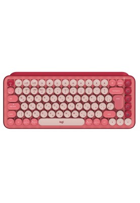 Клавiатура бездротова Logitech Pop Wireless Heartbreaker Rose (920-010718)