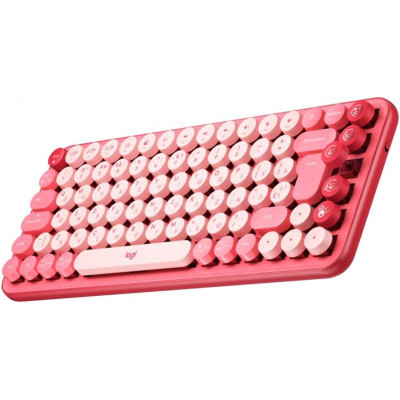 Клавiатура бездротова Logitech Pop Wireless Heartbreaker Rose (920-010718)