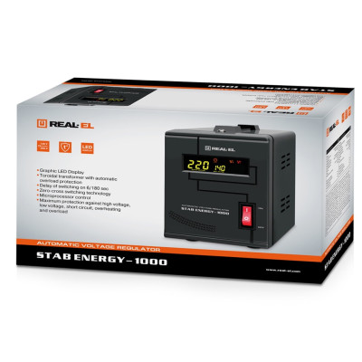 Стабілізатор REAL-EL Stab Energy-1000 Black