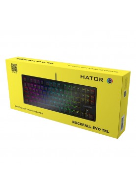 Клавіатура Hator Rockfall Evo TKL Optical Black (HTK-630)