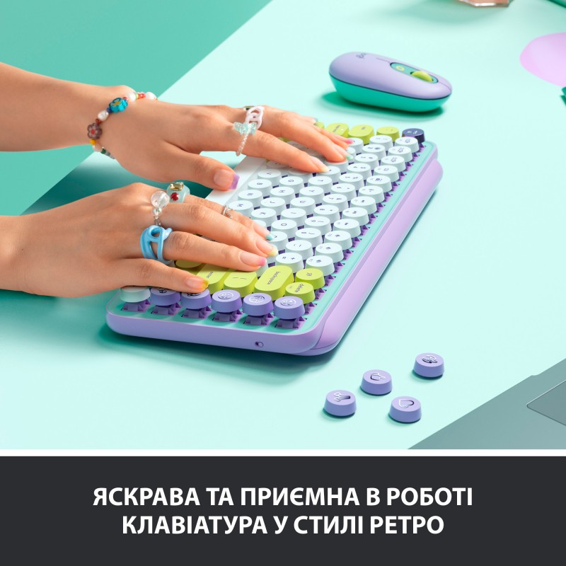 Клавiатура Logitech Pop Wireless Daydream Mint (920-010717)