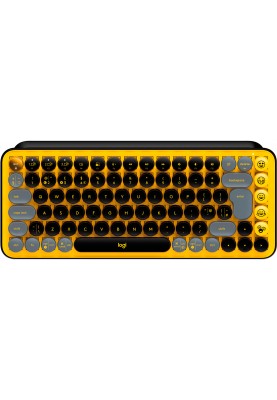 Клавiатура Logitech Pop Wireless Blast Yellow (920-010716)