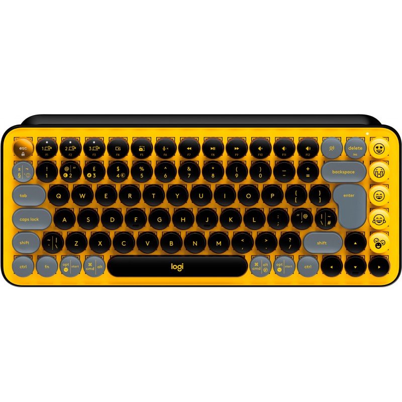 Клавiатура Logitech Pop Wireless Blast Yellow (920-010716)