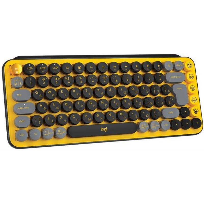 Клавiатура Logitech Pop Wireless Blast Yellow (920-010716)