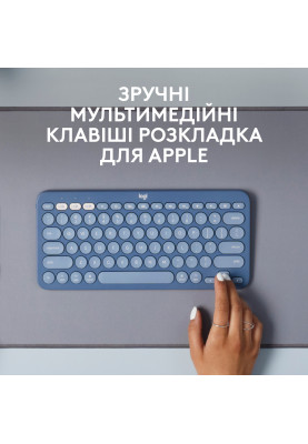 Клавіатура бездротова Logitech Wireless K380 for MAC UA Blueberry (920-011180)