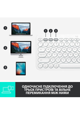 Клавіатура бездротова Logitech Wireless K380 UA Offwhite (920-010407)