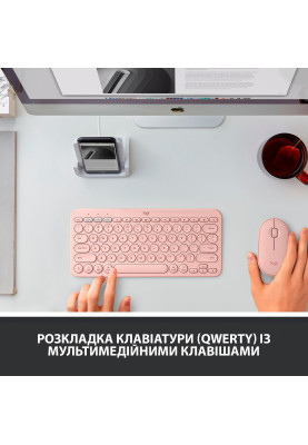 Клавіатура бездротова Logitech Wireless K380 for MAC UA Rose (920-010406)