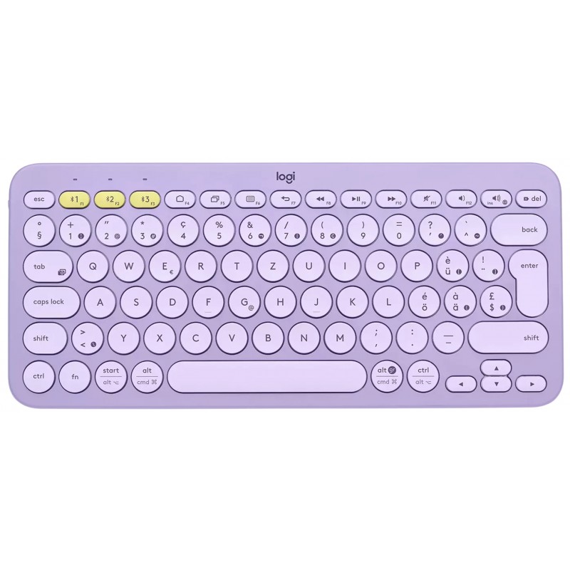 Клавіатура бездротова Logitech K380 Multi-Device Bluetooth Lavender Lemonade (920-011166)