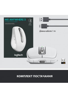 Мишка Logitech MX Anywhere 3 Wireless Pale Grey (910-005989)