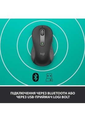 Миша бездротова Logitech Signature M650 L LEFT Graphite (910-006239)