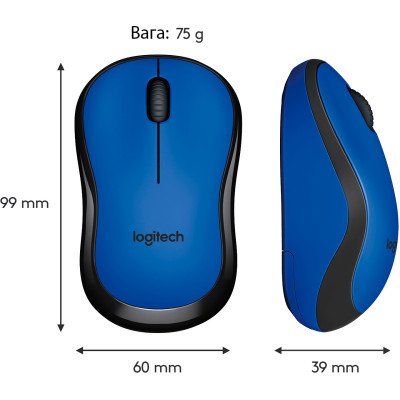 Мишка бездротова Logitech M220 Silent Blue (910-004879)