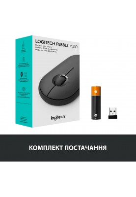 Мишка бездротова Logitech Pebble M350 (910-005718) Black USB