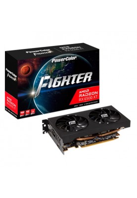 Відеокарта AMD Radeon RX 6500 XT 4GB GDDR6 Fighter PowerColor (AXRX 6500 XT 4GBD6-DH/OC)