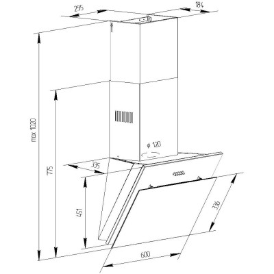 Витяжка Pyramida NR-MG 60 M BL