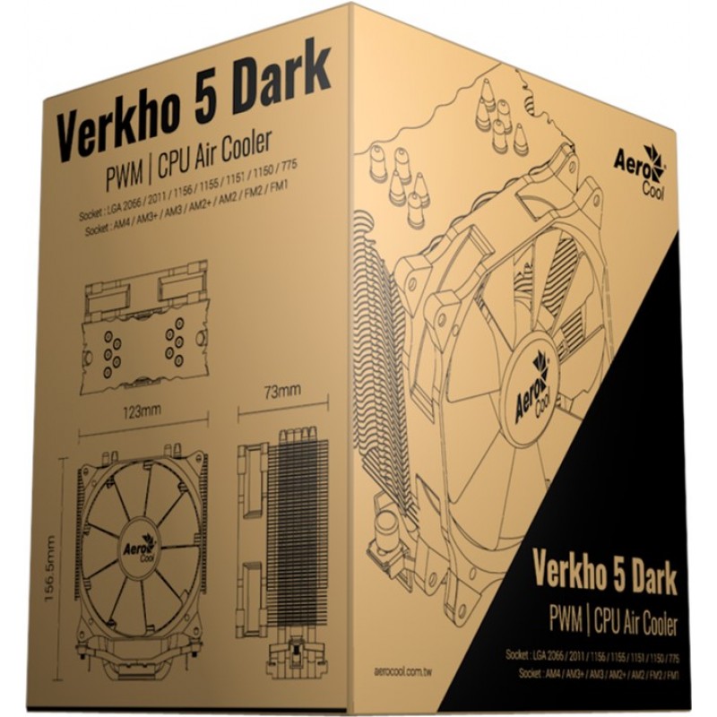 Кулер процесорний AeroCool Verkho 5 Dark (ACTC-NA30510.01)