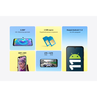 Смартфон Oscal C20 Pro 2/32GB Dual Sim Blue