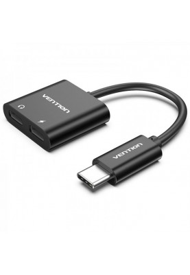 Адаптер Vention USB Type C - 2 in 1 Type-C-3.5мм (CFMBA)