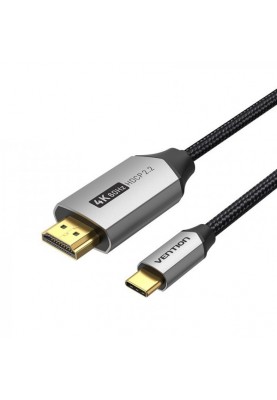 Кабель Vention HDMI - USB Type-C (M/M), V 2.0, 1.5 м, чорний/сірий (CRBBG)