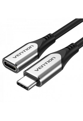 Подовжувач Vention USB Type-C - USB Type-C (M/F), 1 м, Silver/Black (TABHF)