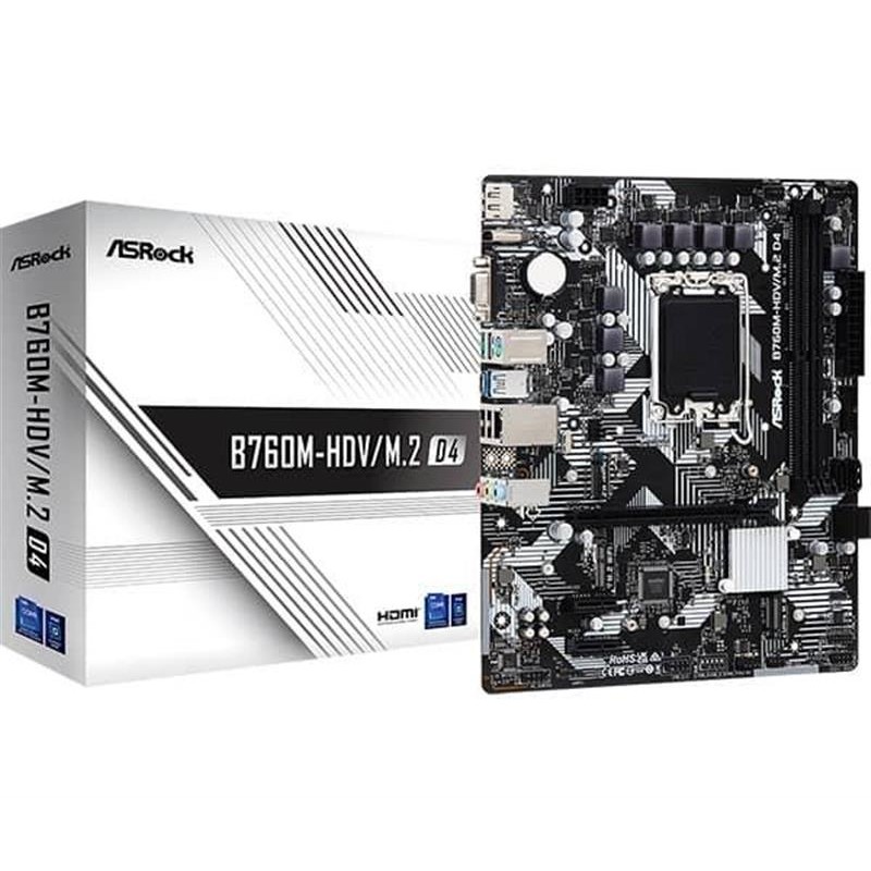 Материнська плата ASRock B760M-HDV/M.2 D4 Socket 1700