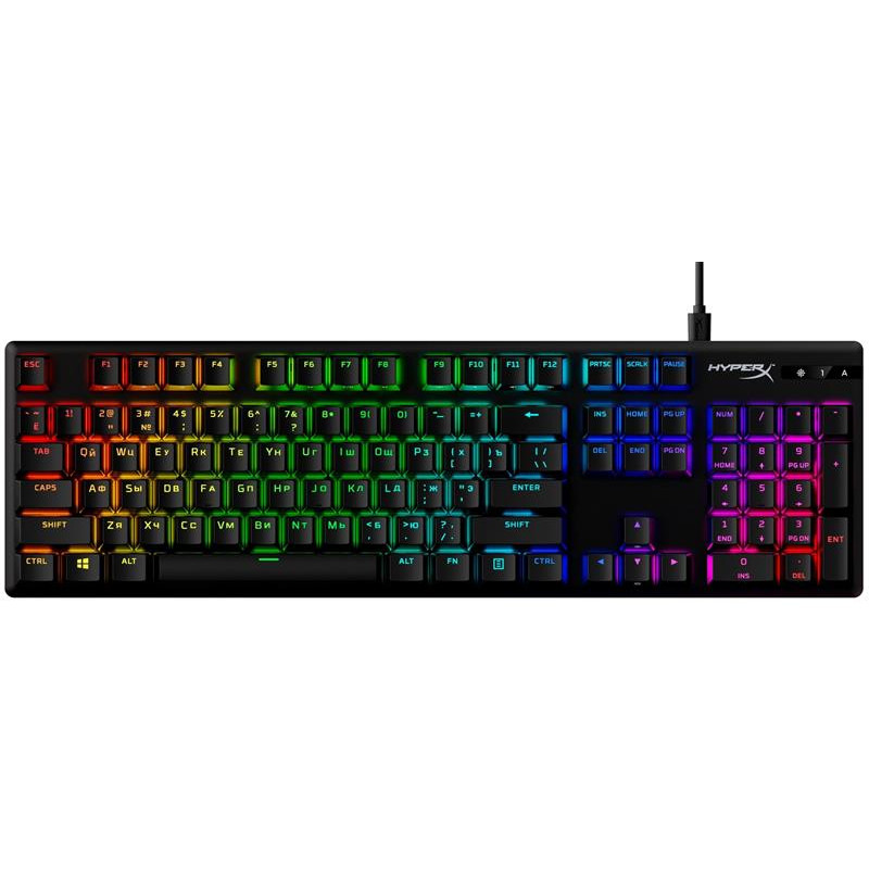 Клавіатура HyperX Alloy Origins Aqua RGB PBT ENG/RU Black (639N5AA)