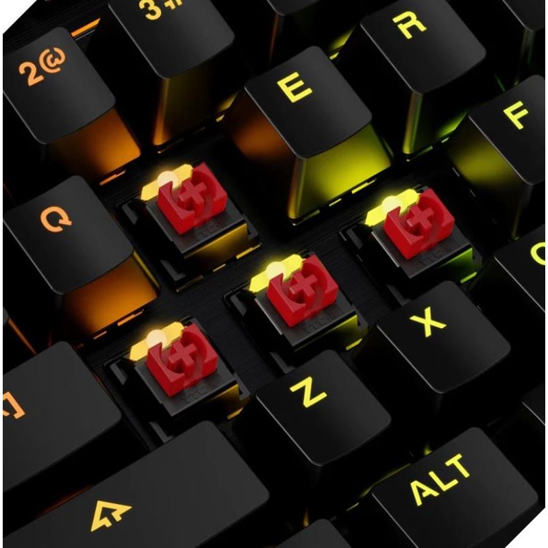 Клавіатура HyperX Alloy MKW100 TTC Red USB RGB ENG/RU Black (4P5E1AX)