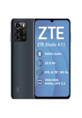 Смартфон ZTE Blade A72 3/64GB Dual Sim Gray