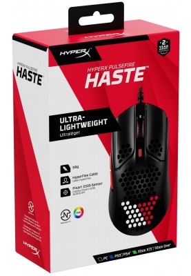 Миша HyperX Pulsefire Haste Black/Red (4P5E3AA)